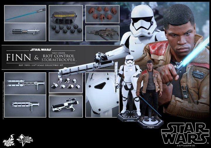 Hot Toys - MMS346 – Star Wars: The Force Awakens – Finn & First Order Riot Control Stormtrooper