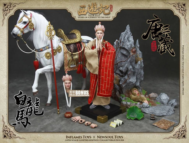 Inflames Toys x Newsoul Toys - Journey To The West - Tang Monk & The White Dragon Horse Collectible Set