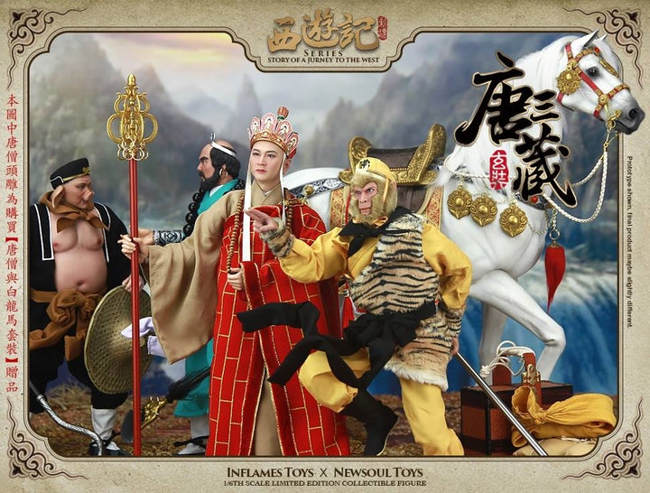 Inflames Toys x Newsoul Toys - Journey To The West - Tang Monk & The White Dragon Horse Collectible Set