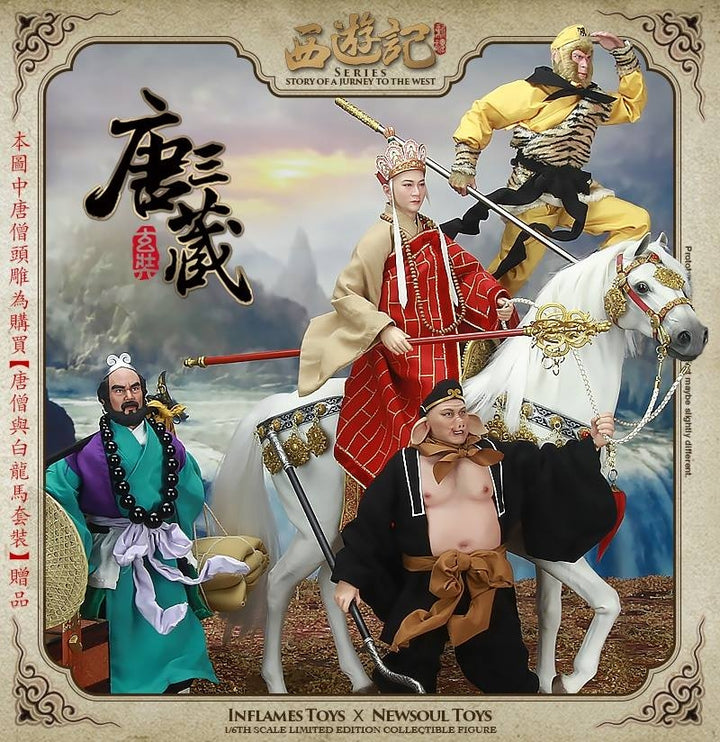 Inflames Toys x Newsoul Toys - Journey To The West - Tang Monk & The White Dragon Horse Collectible Set