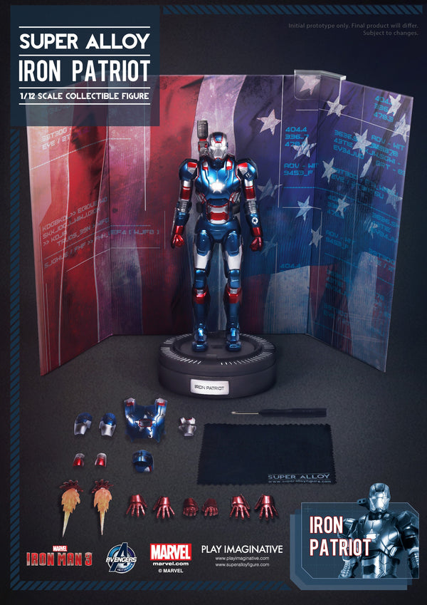 P.I. - Super Alloy - 1/12 Scale - Iron Man 3 - Iron Patriot Figure