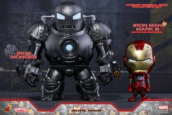 Hot Toys - COSB269 - Iron Man - Iron Man Mark III (Battle Damaged Version) & Iron Monger Cosbaby Set