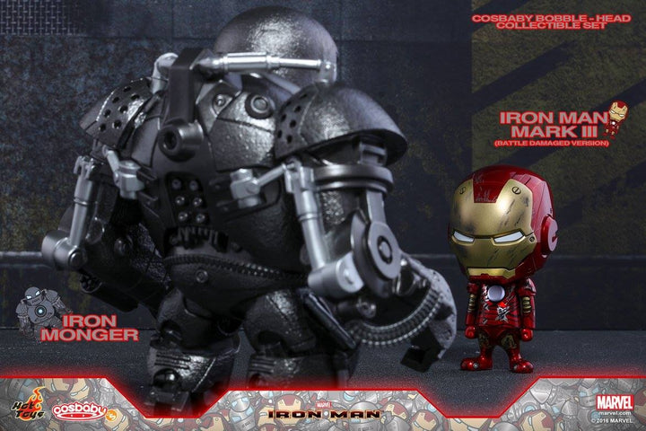 Hot Toys - COSB269 - Iron Man - Iron Man Mark III (Battle Damaged Version) & Iron Monger Cosbaby Set