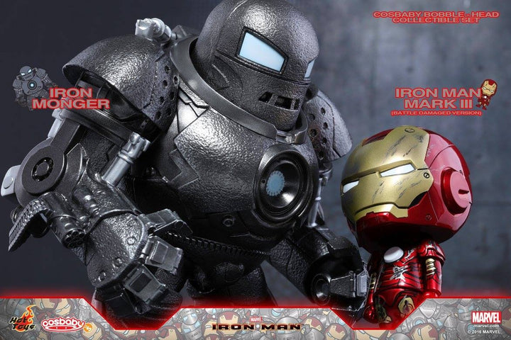 Hot Toys - COSB269 - Iron Man - Iron Man Mark III (Battle Damaged Version) & Iron Monger Cosbaby Set