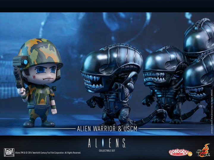 Hot Toys – COSB271 – Aliens - Alien Warrior & USCM Cosbaby (S) Collectible Set