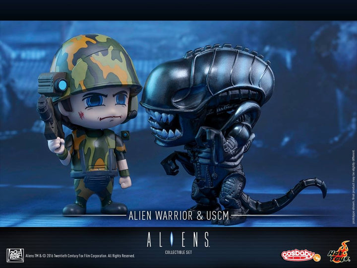 Hot Toys – COSB271 – Aliens - Alien Warrior & USCM Cosbaby (S) Collectible Set