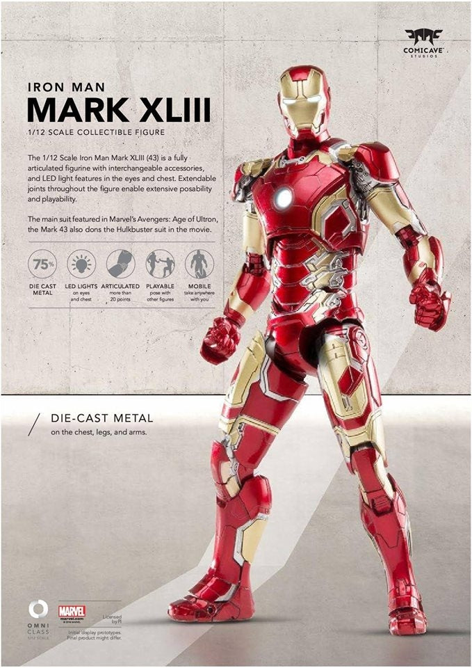 Comicave Studios  - 1/12th scale - 1/12th scale - Iron Man 3: Mark XLIII