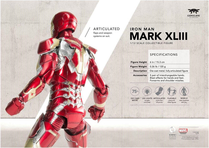 Comicave Studios  - 1/12th scale - 1/12th scale - Iron Man 3: Mark XLIII