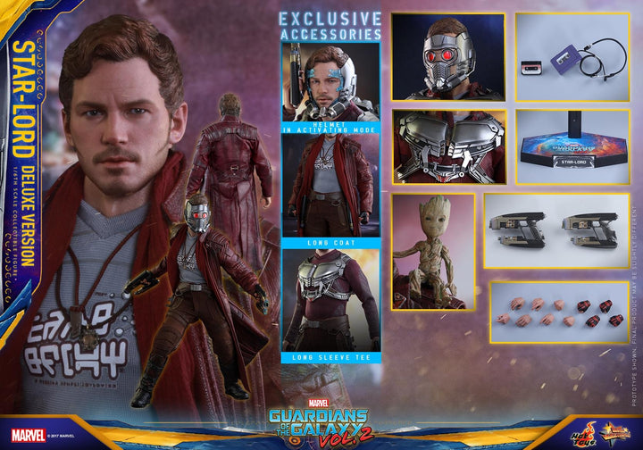 Hot Toys - MMS421 – Guardians of the Galaxy Vol. 2 – Star-Lord Collectible Figure (Deluxe Version)