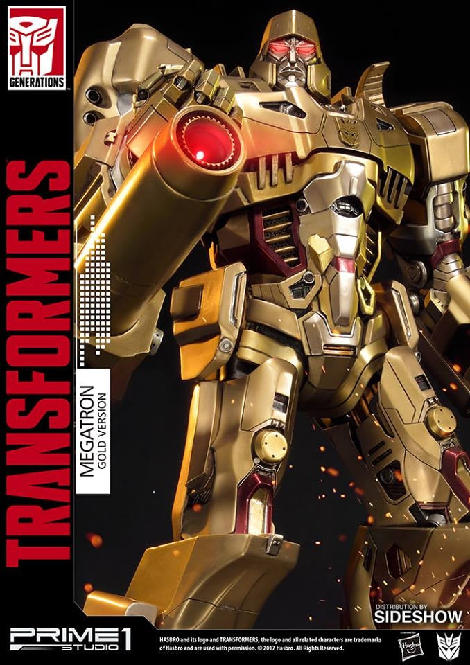 Prime1 Studio - Gold Transformers G1 Megatron Statue