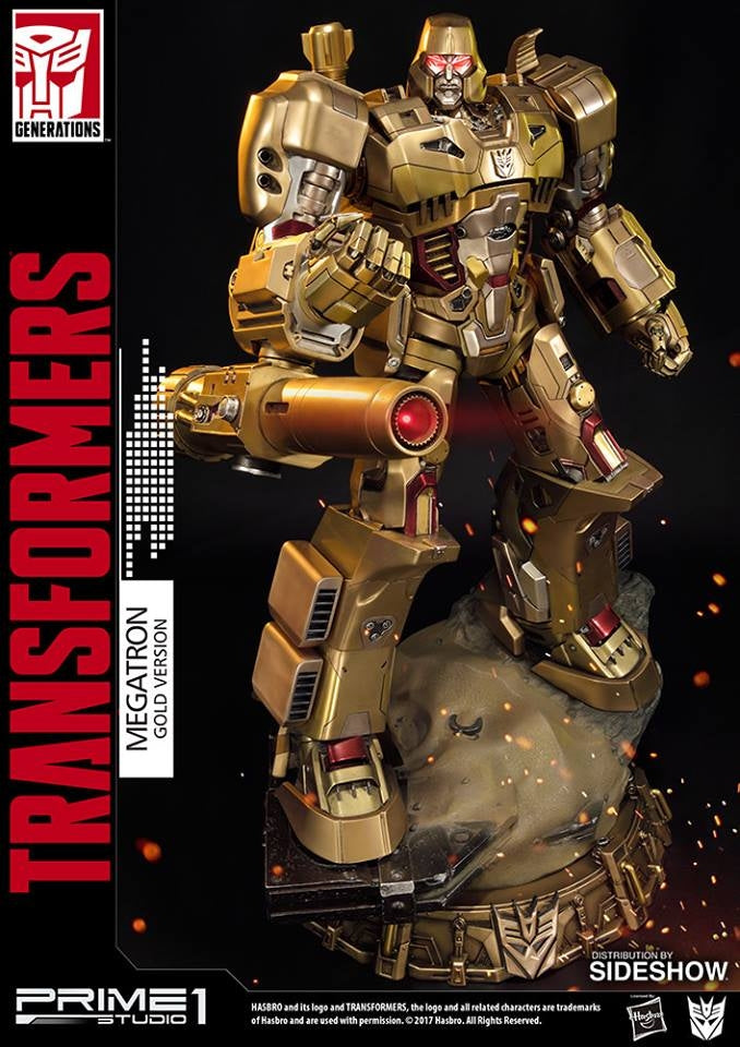 Prime1 Studio - Gold Transformers G1 Megatron Statue