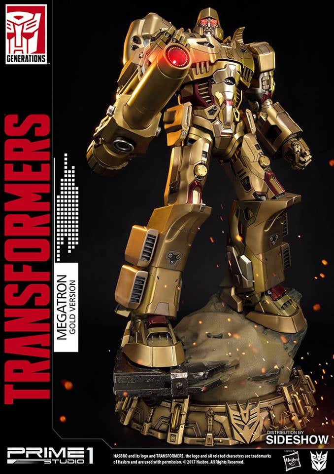 Prime1 Studio - Gold Transformers G1 Megatron Statue