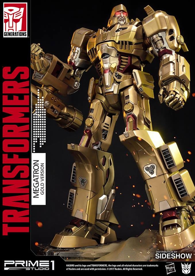 Prime1 Studio - Gold Transformers G1 Megatron Statue