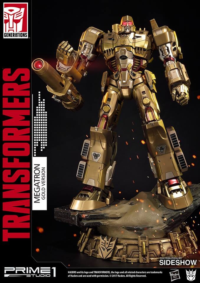 Prime1 Studio - Gold Transformers G1 Megatron Statue