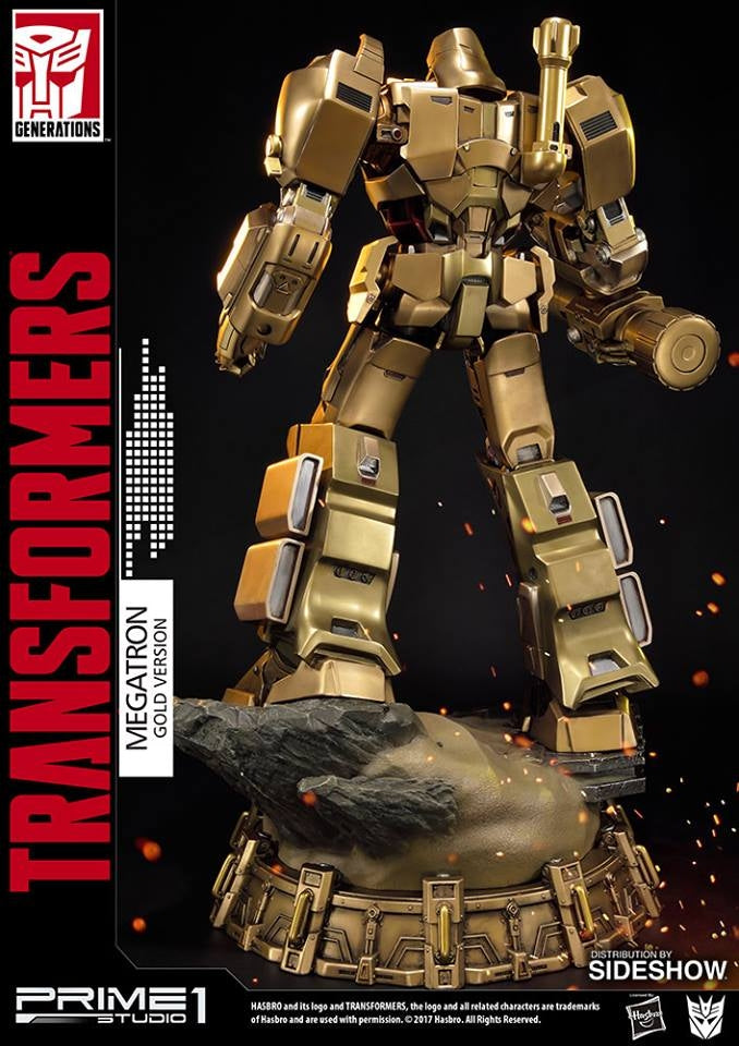 Prime1 Studio - Gold Transformers G1 Megatron Statue