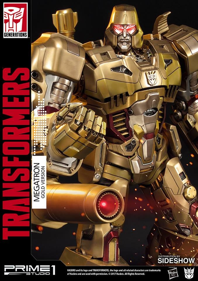 Prime1 Studio - Gold Transformers G1 Megatron Statue