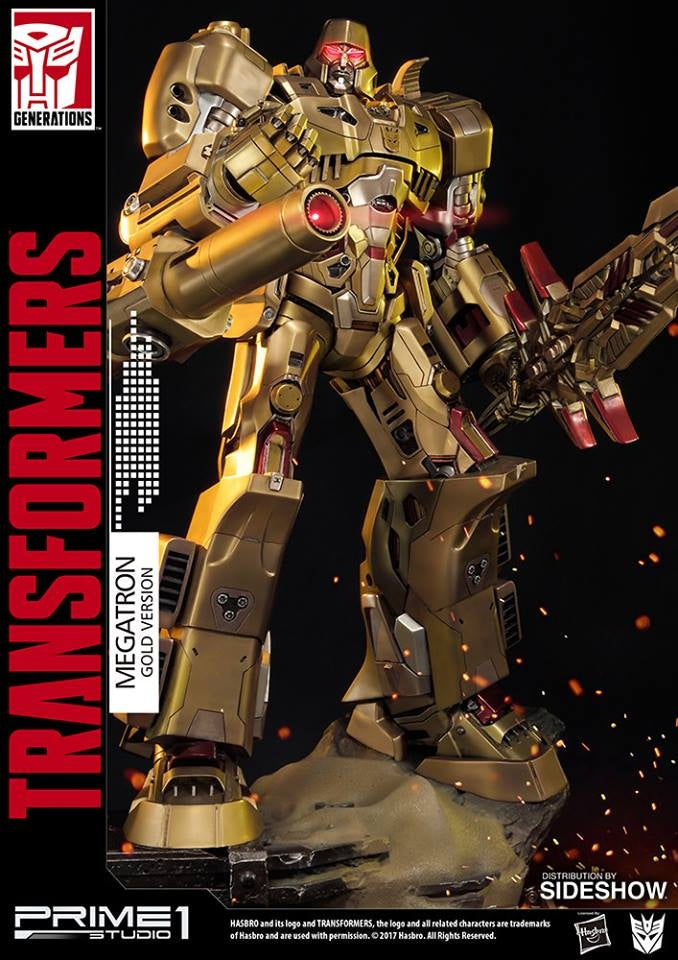 Prime1 Studio - Gold Transformers G1 Megatron Statue