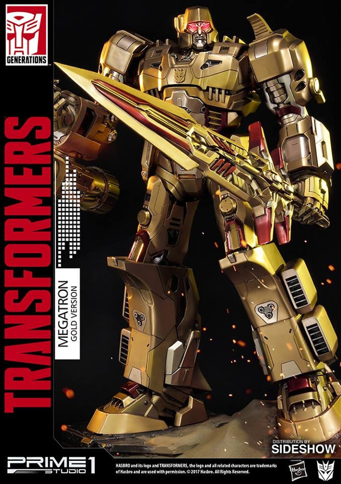 Prime1 Studio - Gold Transformers G1 Megatron Statue