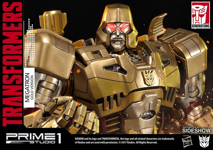 Prime1 Studio - Gold Transformers G1 Megatron Statue