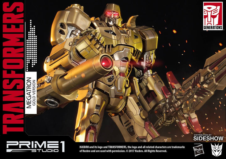 Prime1 Studio - Gold Transformers G1 Megatron Statue