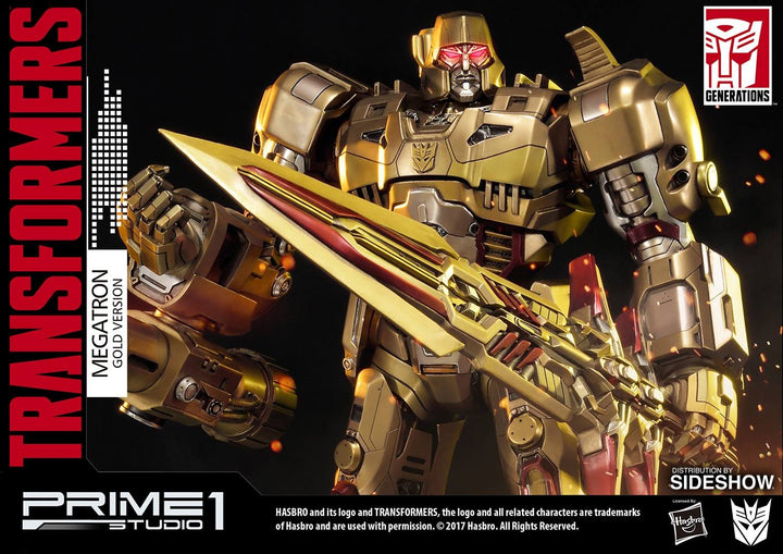 Prime1 Studio - Gold Transformers G1 Megatron Statue