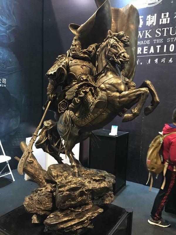 GuanGong on Horse (plated copper)