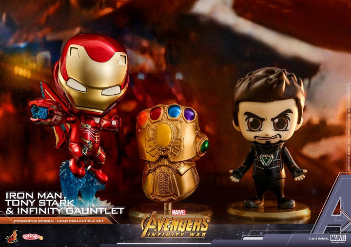 [Pre-Order] Hot Toys - COSB464 - Avengers: Infinity War - Cosbaby (S) Bobble-Head - Tony Stark, Iron Man, Infinity Gauntlet