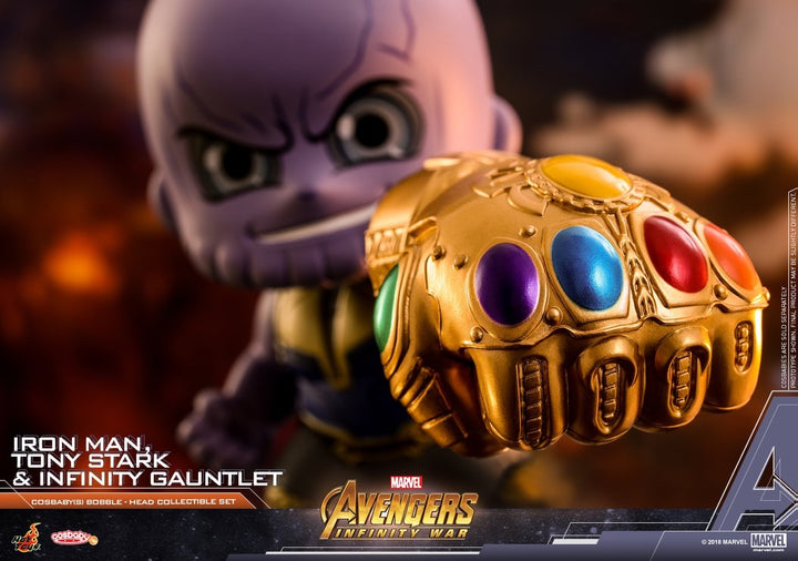 [Pre-Order] Hot Toys - COSB464 - Avengers: Infinity War - Cosbaby (S) Bobble-Head - Tony Stark, Iron Man, Infinity Gauntlet