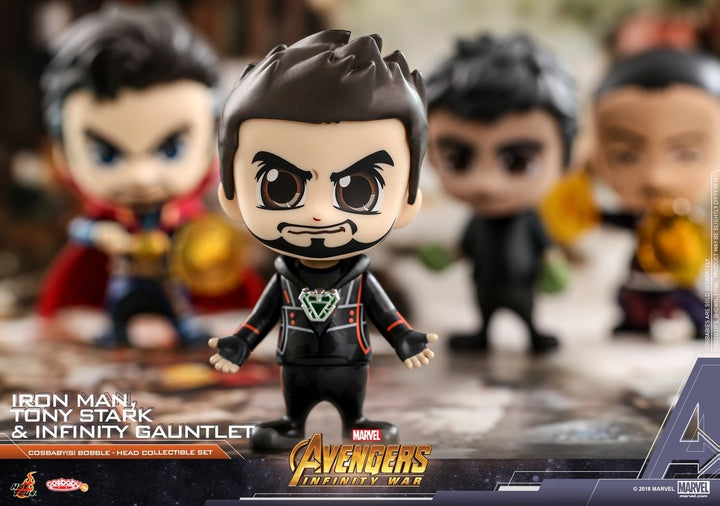 [Pre-Order] Hot Toys - COSB464 - Avengers: Infinity War - Cosbaby (S) Bobble-Head - Tony Stark, Iron Man, Infinity Gauntlet