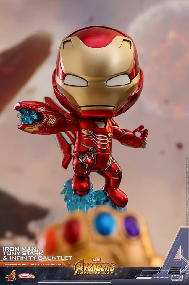 [Pre-Order] Hot Toys - COSB464 - Avengers: Infinity War - Cosbaby (S) Bobble-Head - Tony Stark, Iron Man, Infinity Gauntlet