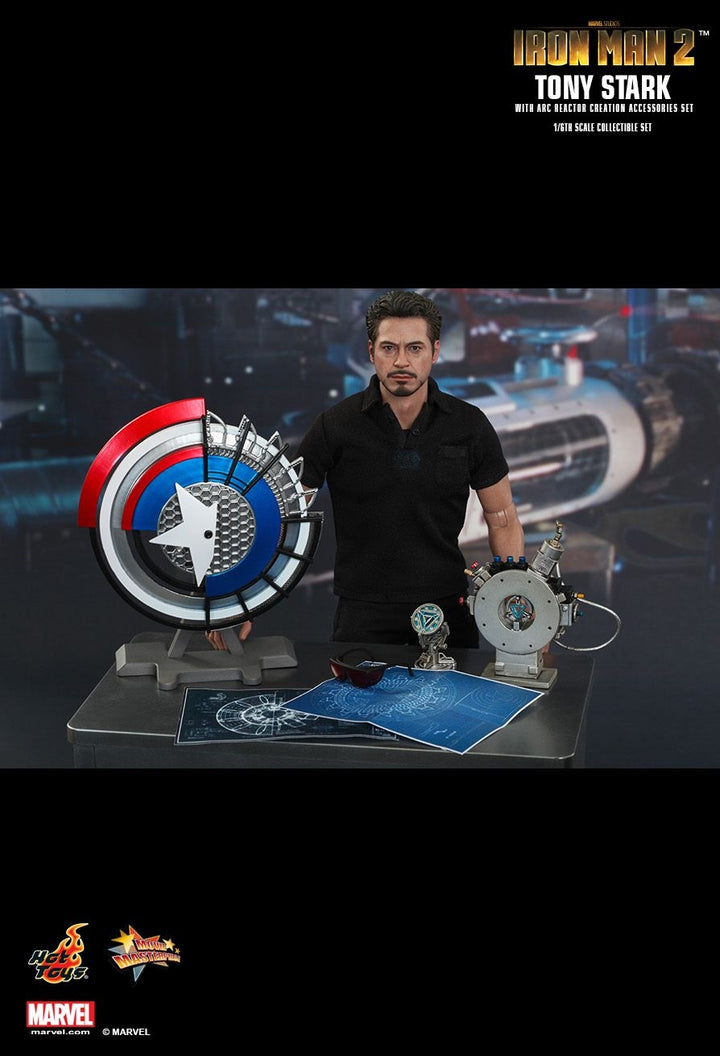 Hot Toys - Iron Man 2 - Tony Stark with Arc Reactor Creation Accessories Collectible Set