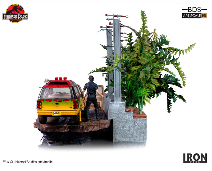 Iron Studios - T-Rex Attack BDS Art Scale 1/10 - Jurassic Park (SET B)