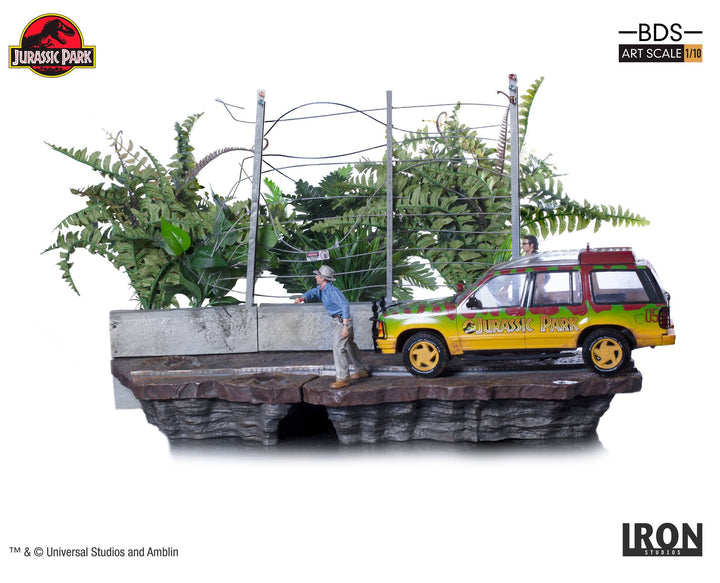 Iron Studios - T-Rex Attack BDS Art Scale 1/10 - Jurassic Park (SET B)