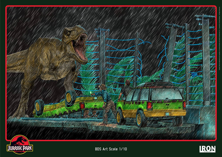 Iron Studios - T-Rex Attack BDS Art Scale 1/10 - Jurassic Park (SET B)