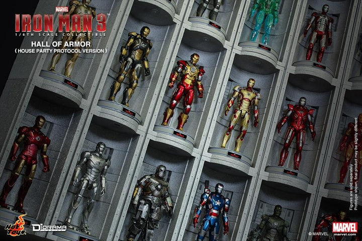 Hot Toys - Iron Man 3 - Hall of Armor (House Party Protocol Ver.) Collectible