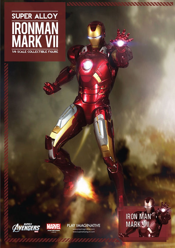 Super Alloy 1/6 Scale Iron Man Mark VII w Hall of Armor