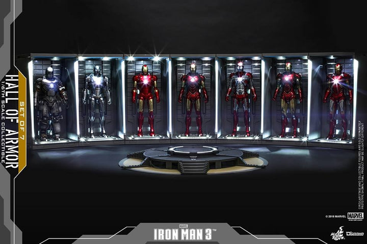 [Pre Order] Hot Toys - DS001B - Iron Man 3- 1/6th scale Hall of Armor Collectible [Set of 4]