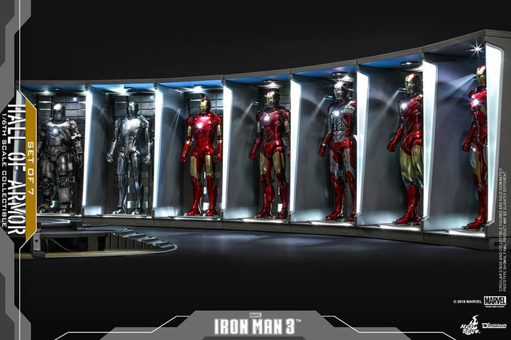 [Pre Order] Hot Toys - DS001B - Iron Man 3- 1/6th scale Hall of Armor Collectible [Set of 4]