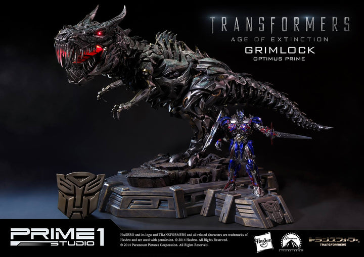 Prime 1 Studio - MMTFM-05  Grimlock and Optimus Prime Statue (Transformers: Age of Extinction)