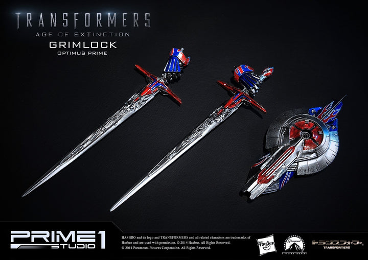 Prime 1 Studio - MMTFM-05  Grimlock and Optimus Prime Statue (Transformers: Age of Extinction)