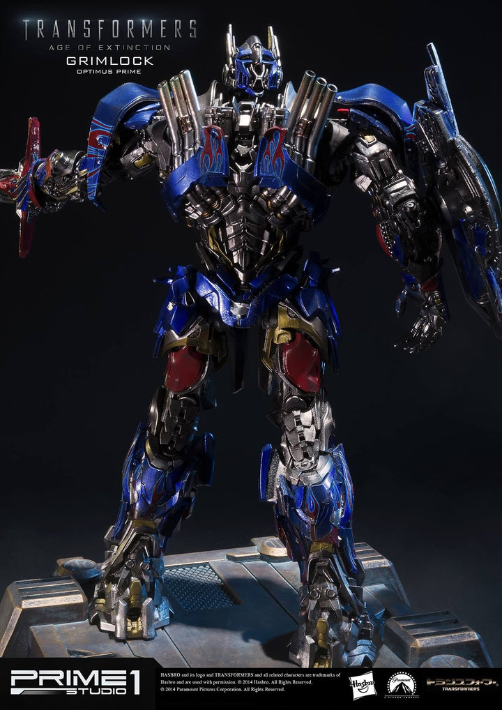 Prime 1 Studio - MMTFM-05  Grimlock and Optimus Prime Statue (Transformers: Age of Extinction)