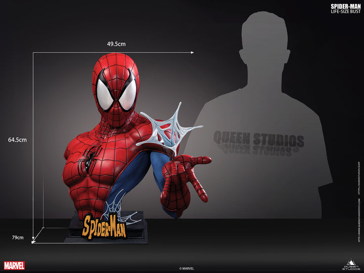 Queen Studios - Comic Spider-Man Bust (Red/Blue)