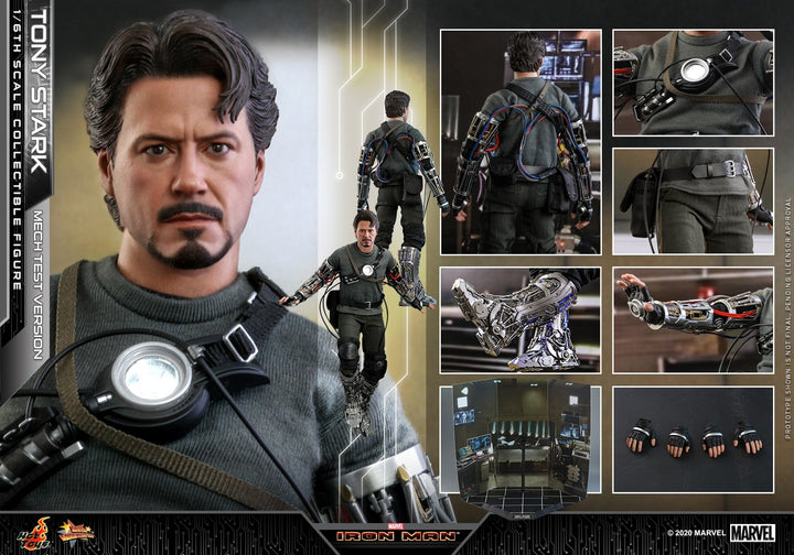 [Pre-Order] Hot Toys - MMS582 - Iron Man - 1/6th scale Tony Stark (Mech Test Version) Collectible Figure (Deluxe Version)