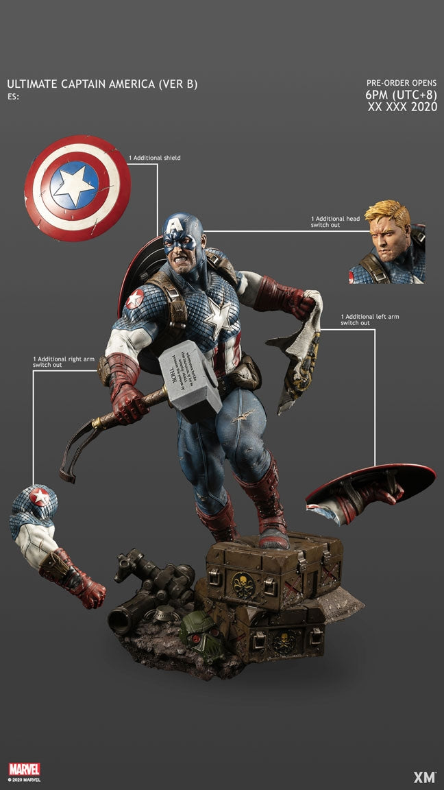 [Pre-Order] XM Studios - 1/4 Ultimate Captain America (Version A) Collectible Statue