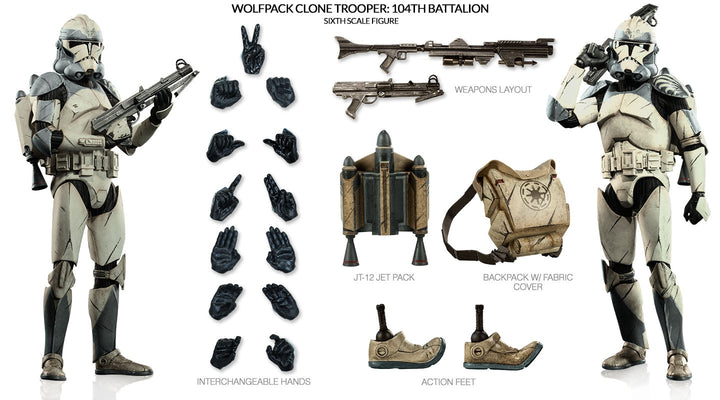 Sideshow - Sixth Scale Figure - Wolfpack Clone Trooper 104th Battalion