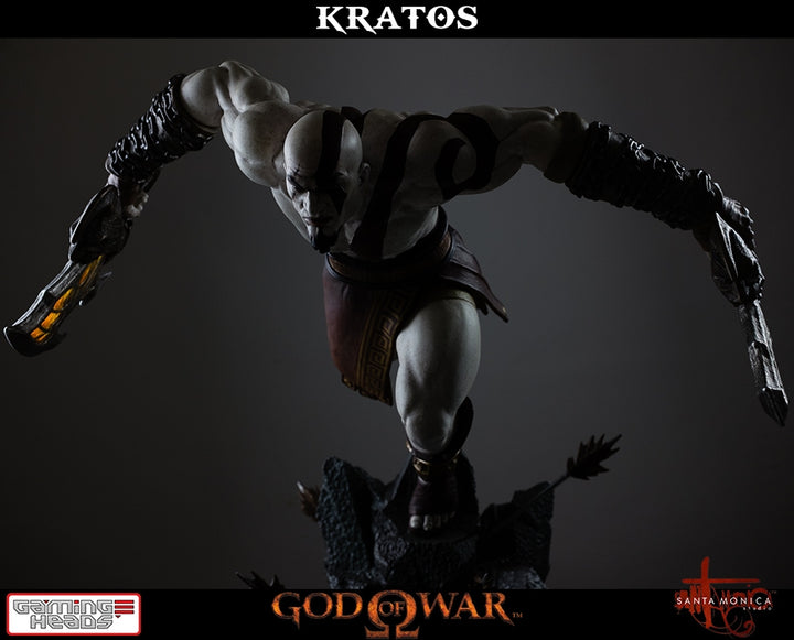 Gaming Heads - God of War - Lunging Kratos Statue