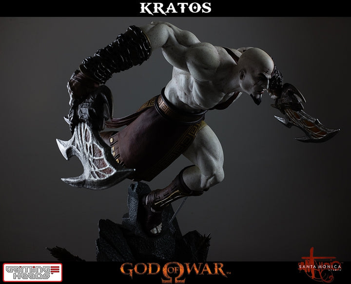 Gaming Heads - God of War - Lunging Kratos Statue