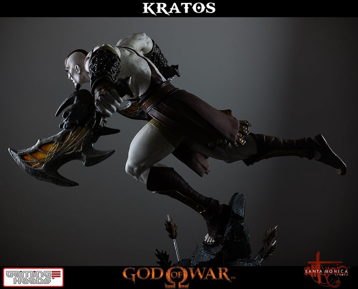 Gaming Heads - God of War - Lunging Kratos Statue