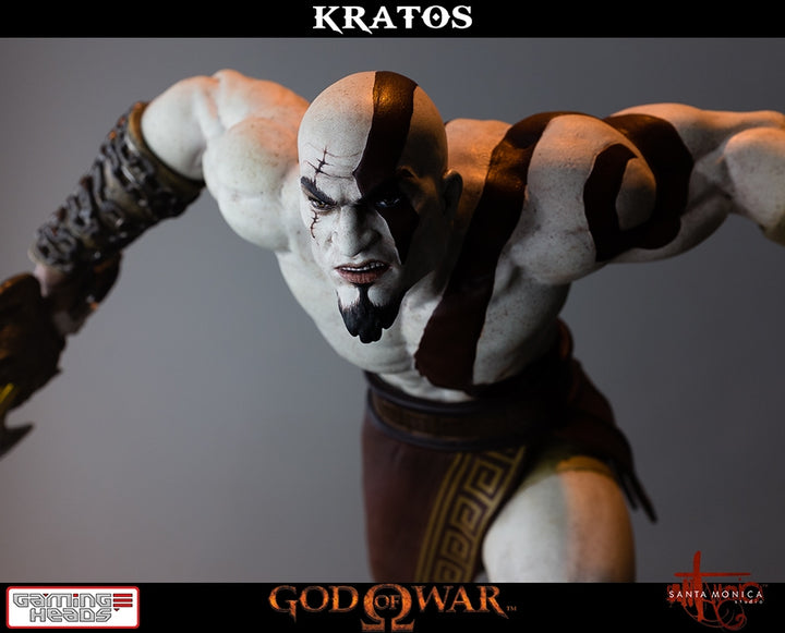 Gaming Heads - God of War - Lunging Kratos Statue