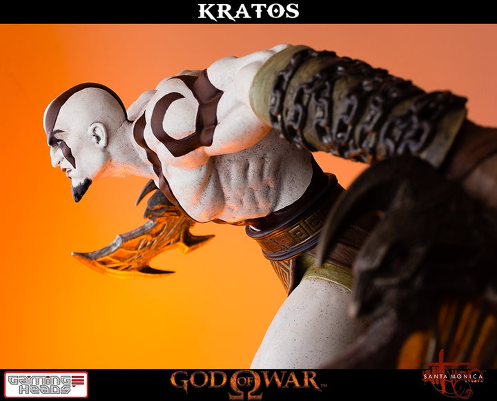 Gaming Heads - God of War - Lunging Kratos Statue